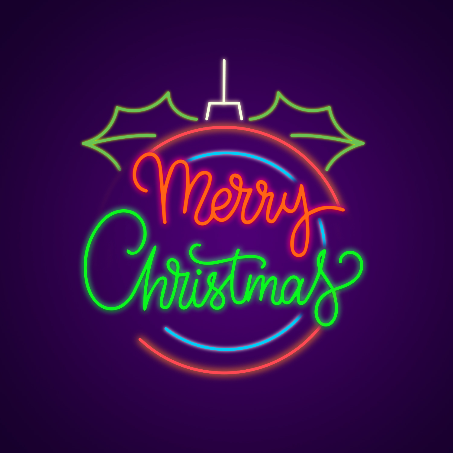 Merry Christmas Neon Light | Holiday Neon Sign | By Neonize