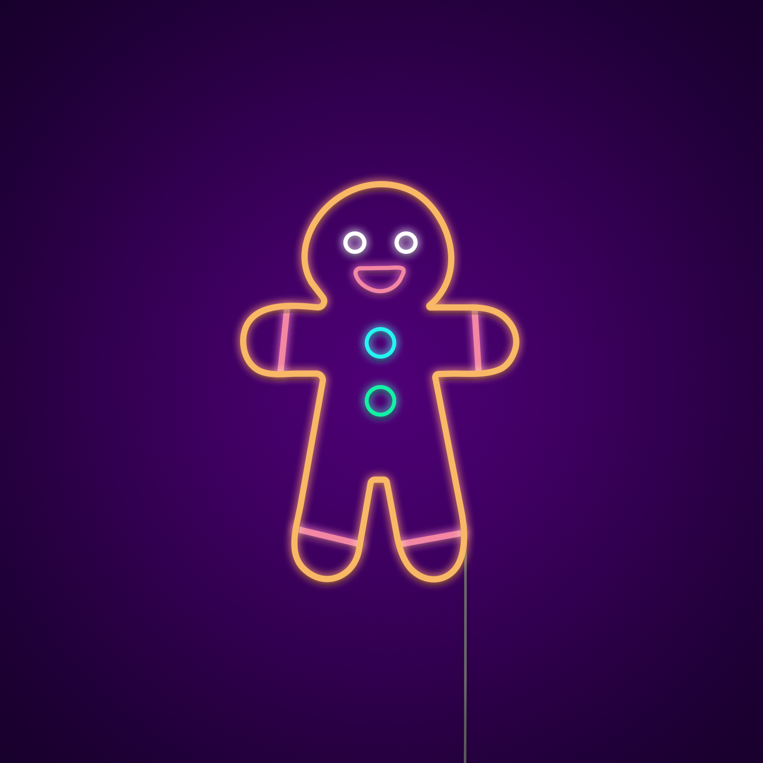 Gingerbread Man Neon Ligjt Sign | Neon for Home | Neonize